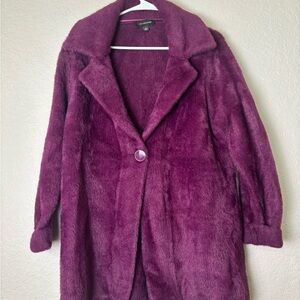 Luxurious Purple Teddy Jacket for Women